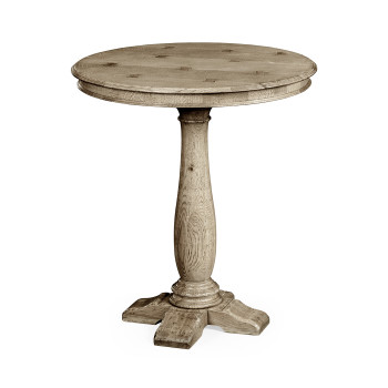 Round Grey Oak Bar Table 36