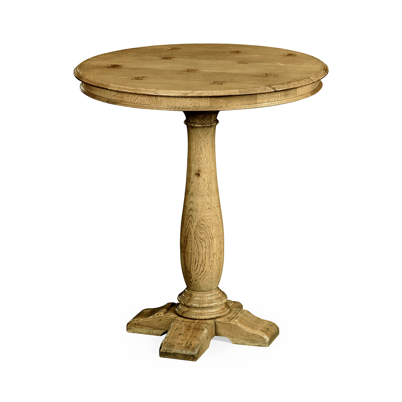 Round Natural Oak Bar Table 36