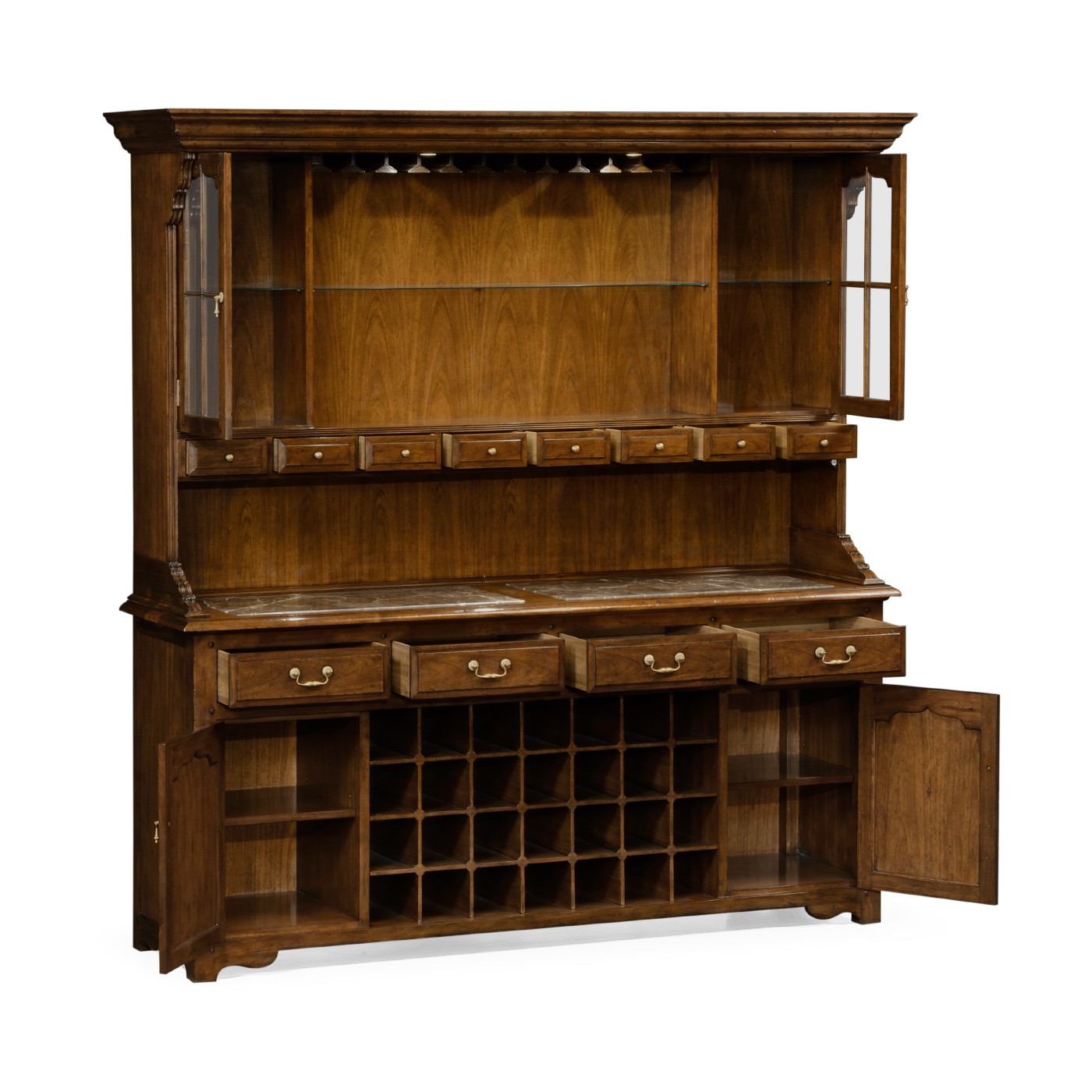 Walnut dresser for drinks storage