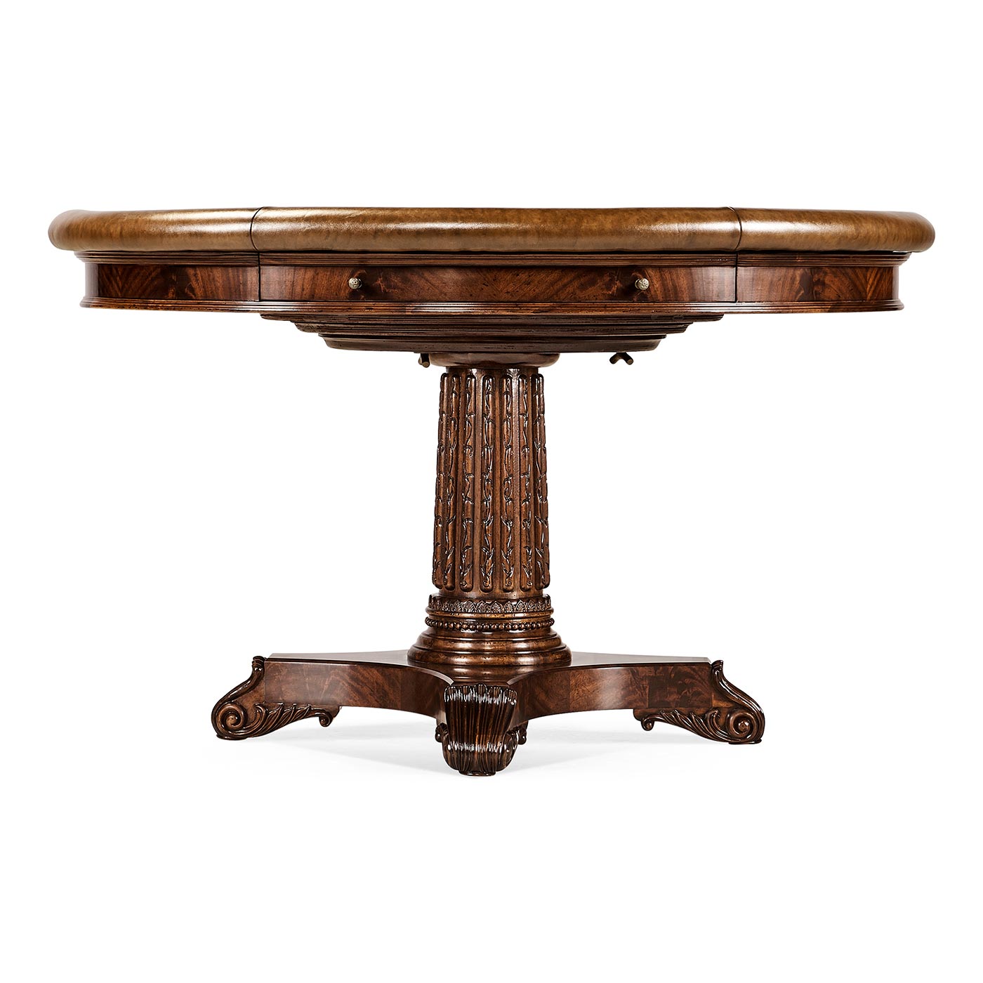 Mahogany Round Poker Table