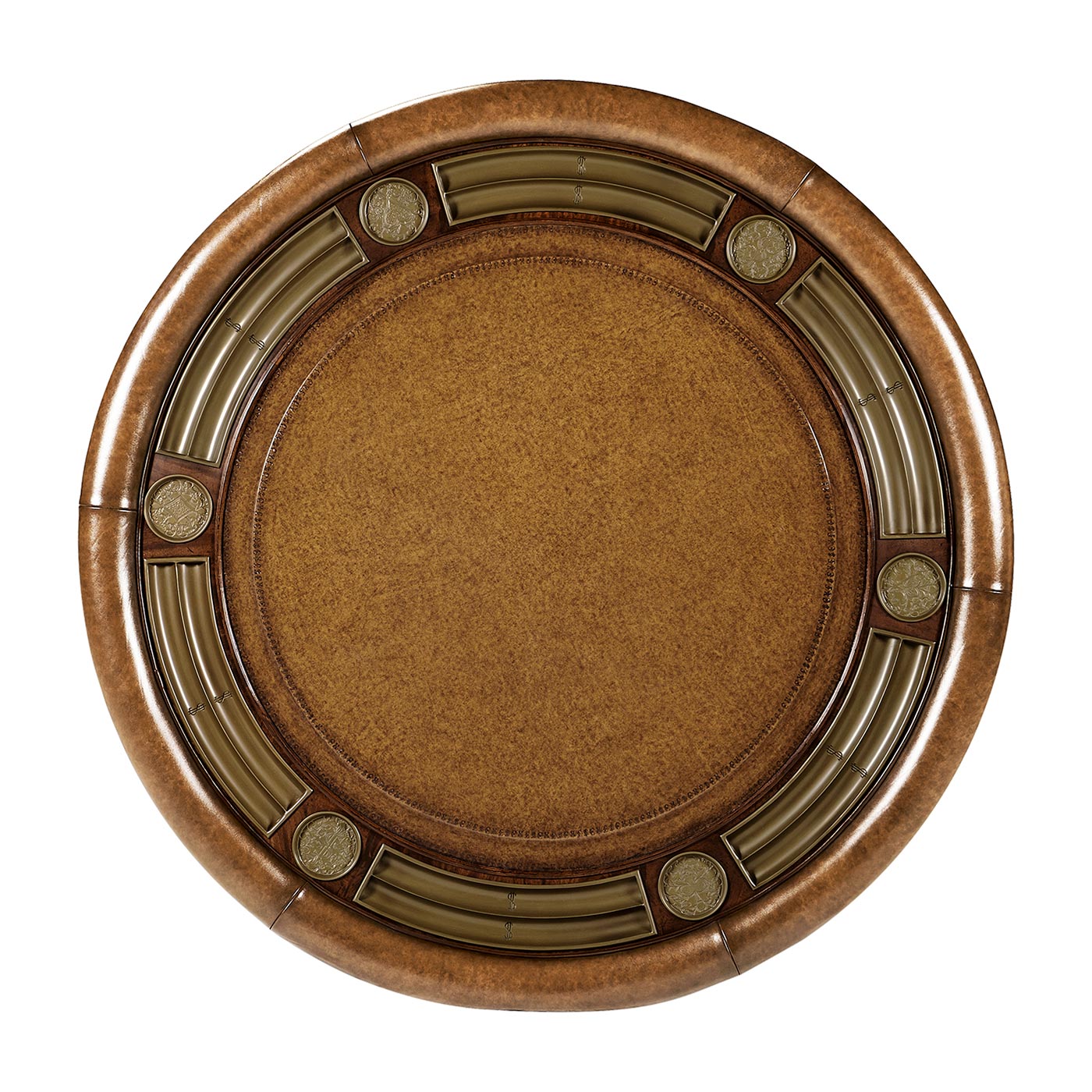 Mahogany Round Poker Table