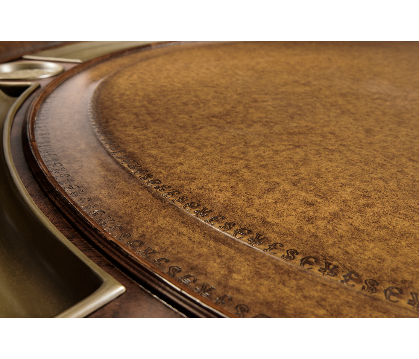 Mahogany Round Poker Table