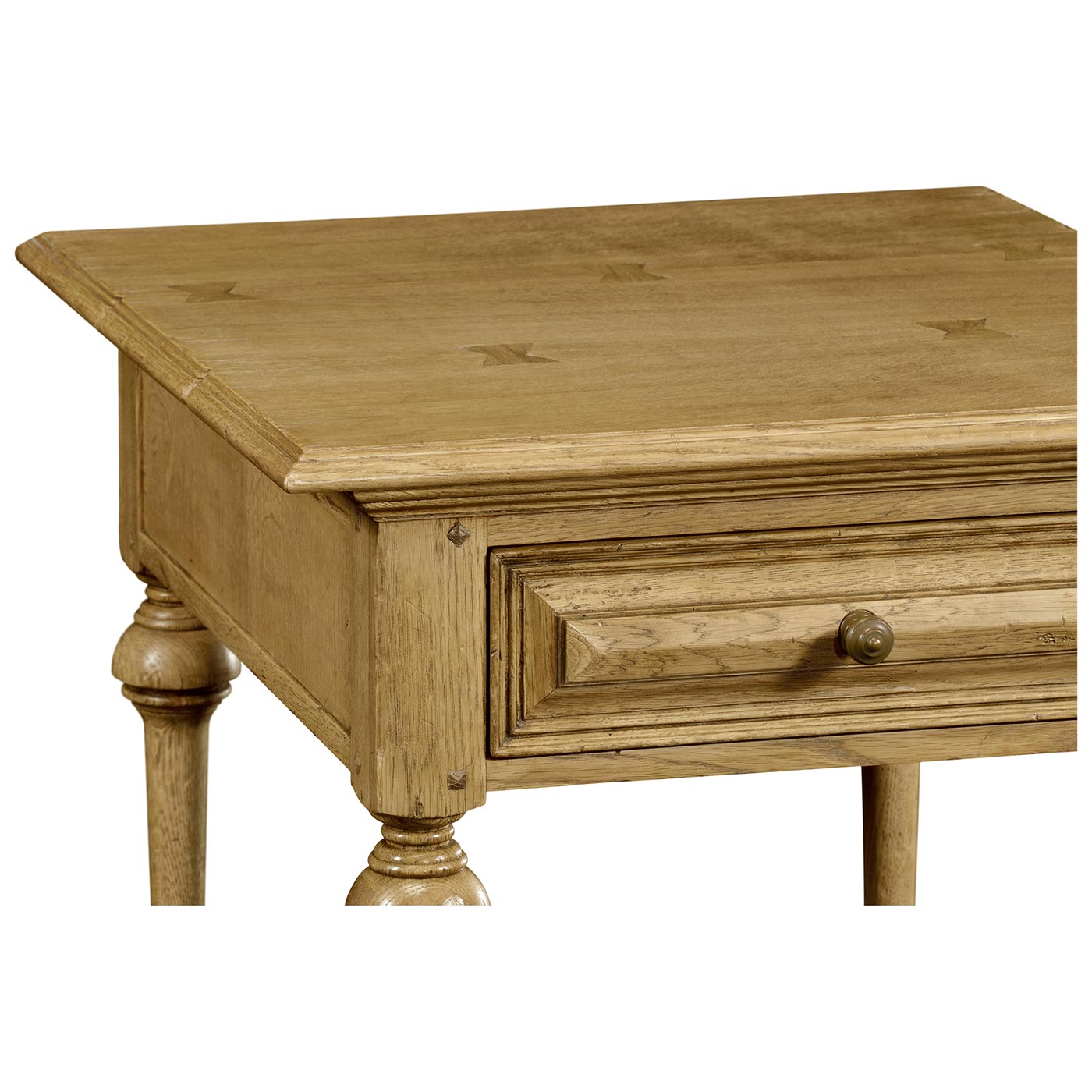 Elizabethan Style Natural Oak Square Side Table