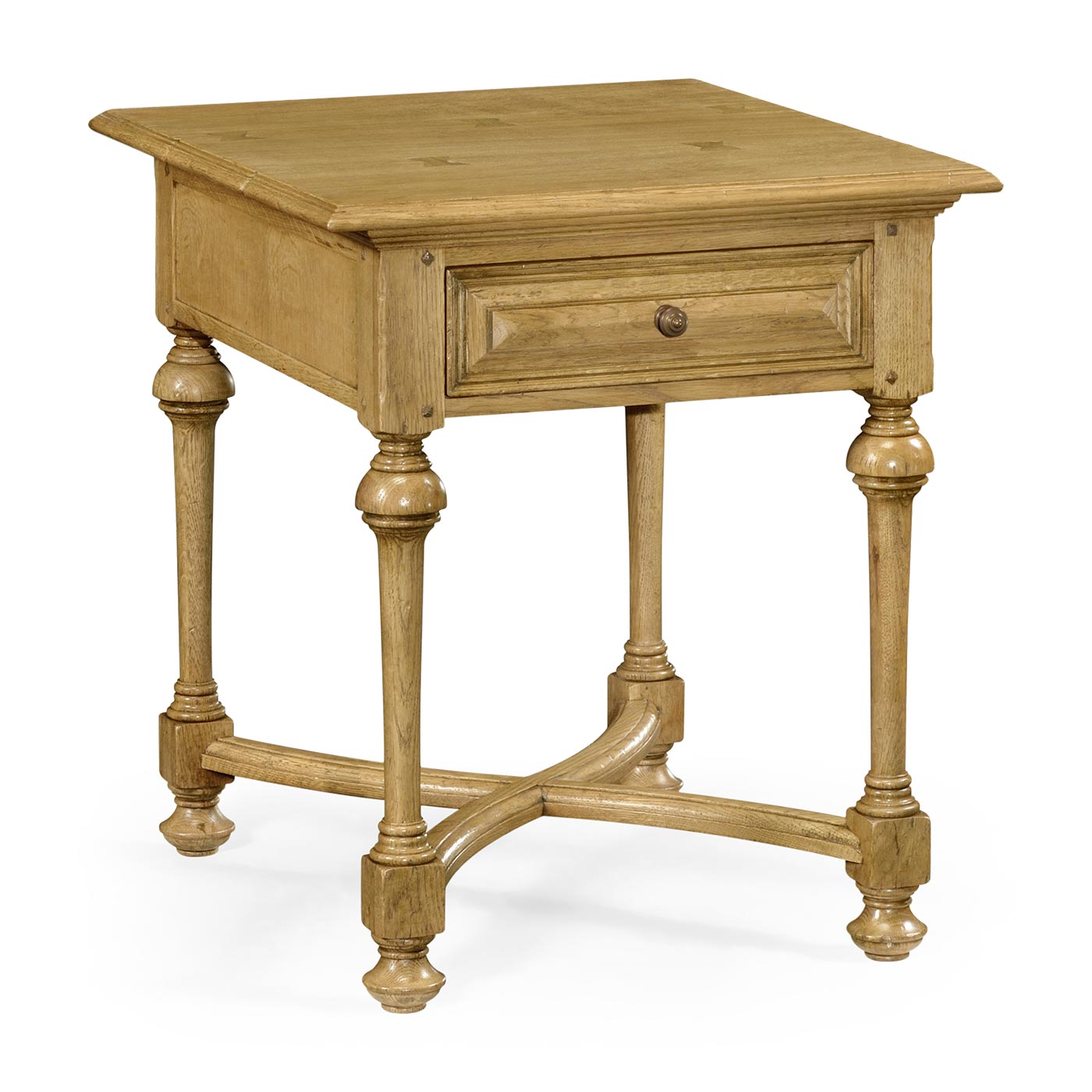 Elizabethan Style Natural Oak Square Side Table