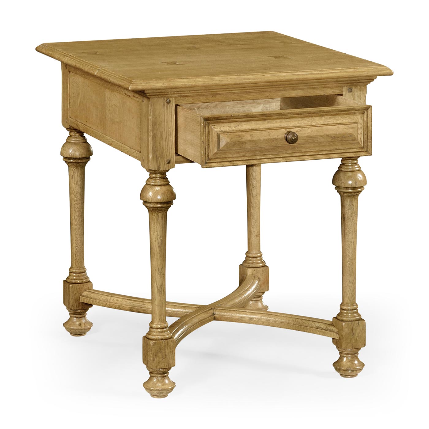 Elizabethan Style Natural Oak Square Side Table