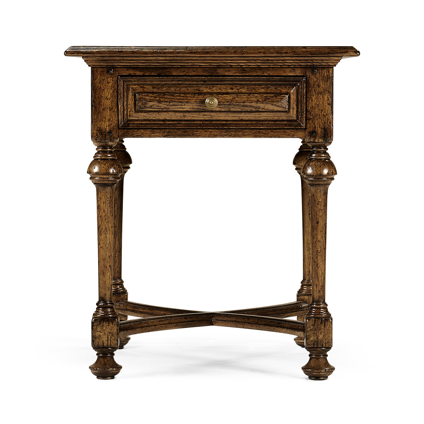 Elizabethan Style Dark Oak Square Side Table