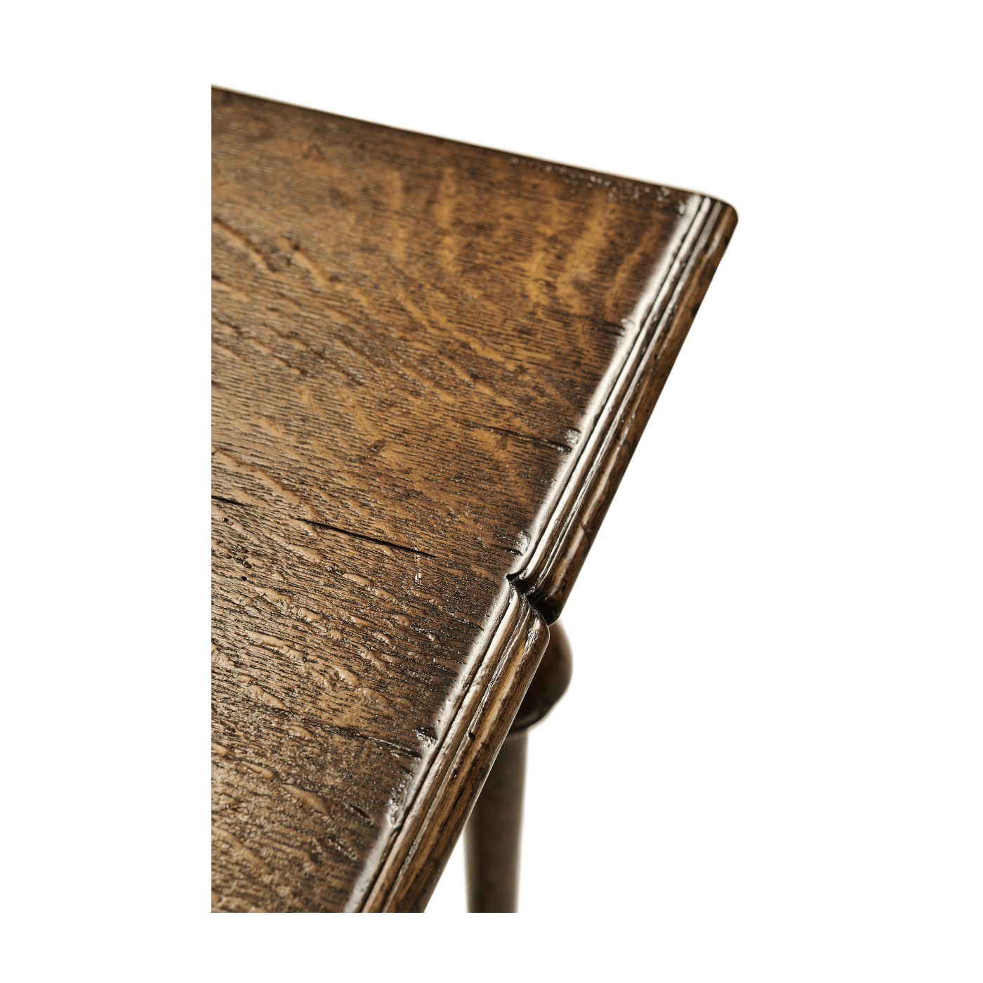 Elizabethan Style Dark Oak Square Side Table