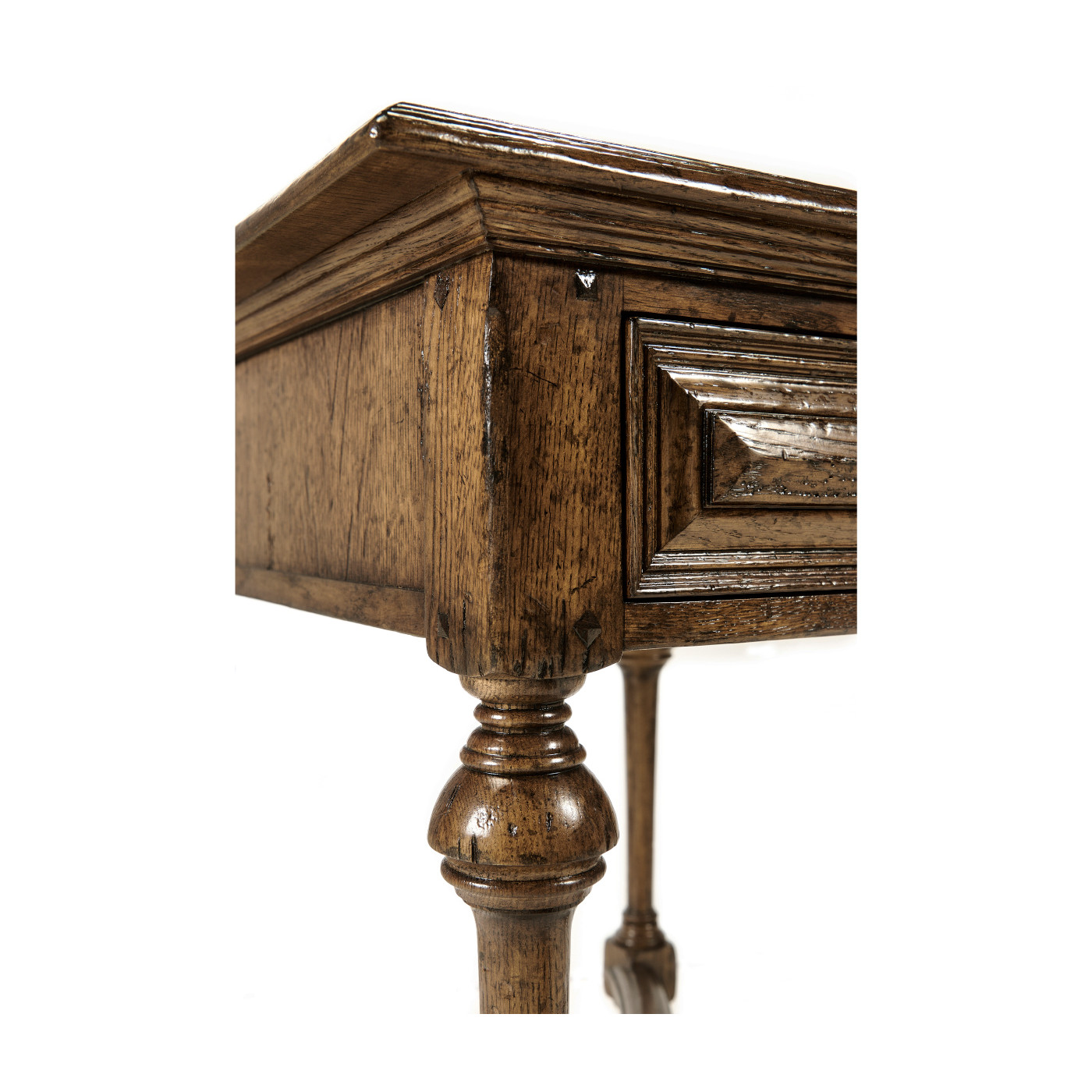 Elizabethan Style Dark Oak Square Side Table