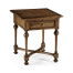 Elizabethan Style Dark Oak Square Side Table
