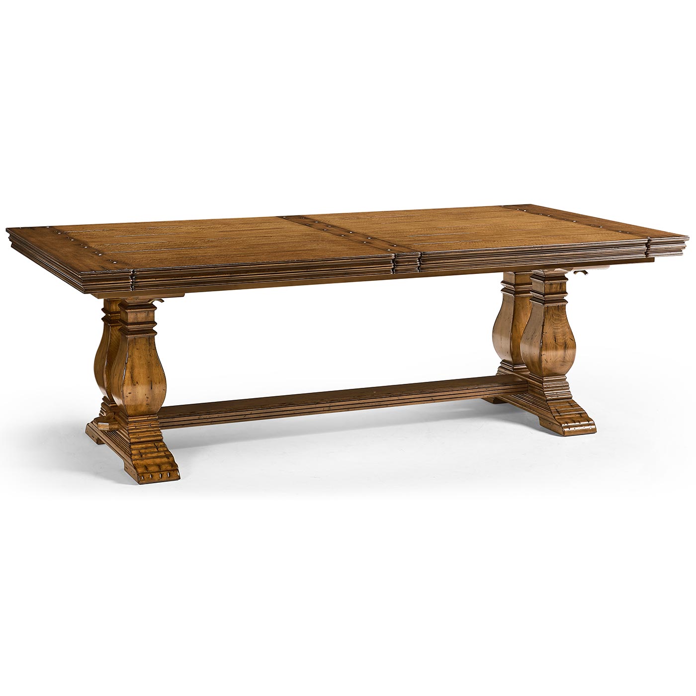 Figured Walnut Large Extending Refectory Table 91