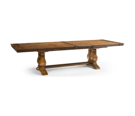 Figured Walnut Large Extending Refectory Table