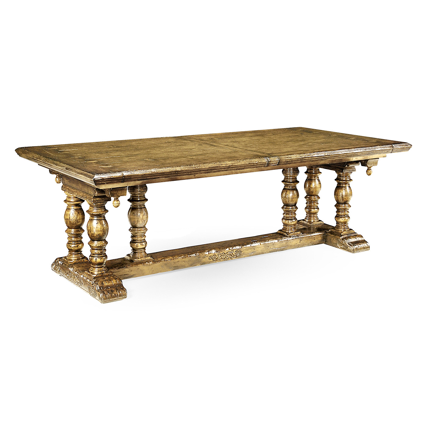 Elizabethan Style Natural Oak Extending Dining Table 91