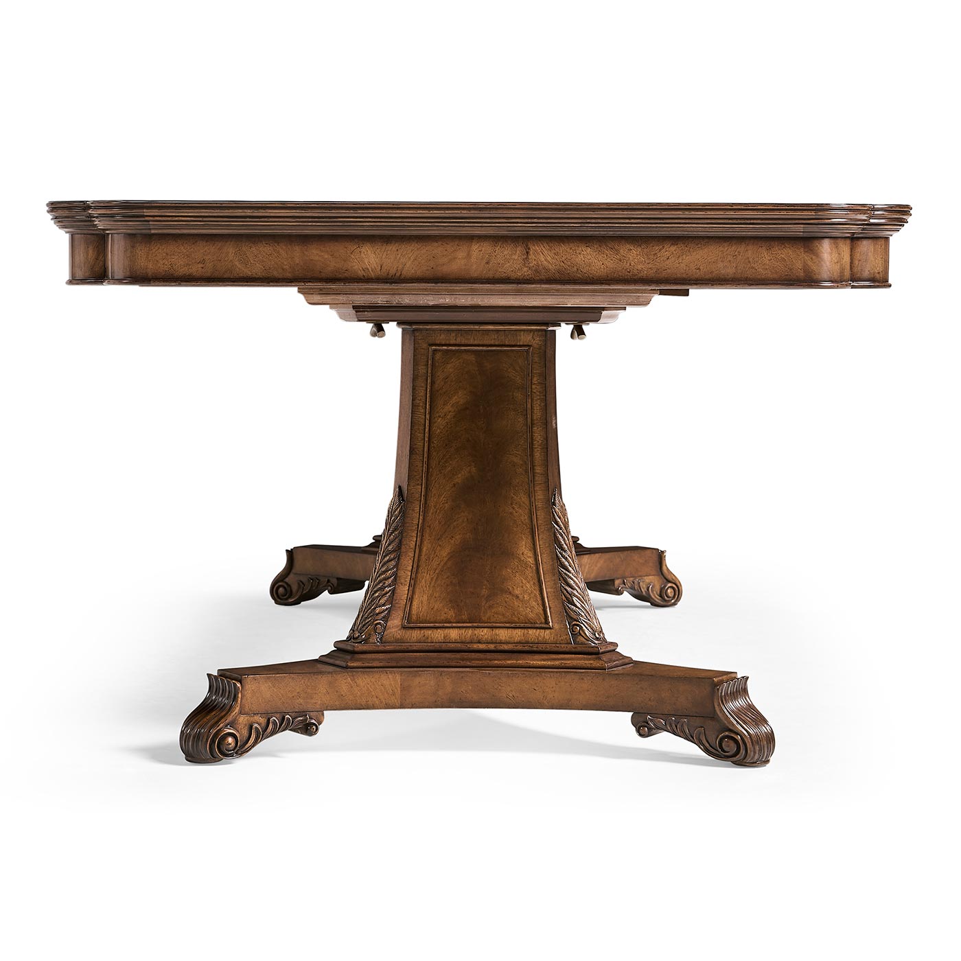 Curved Pedestal Extending Dining Table 92