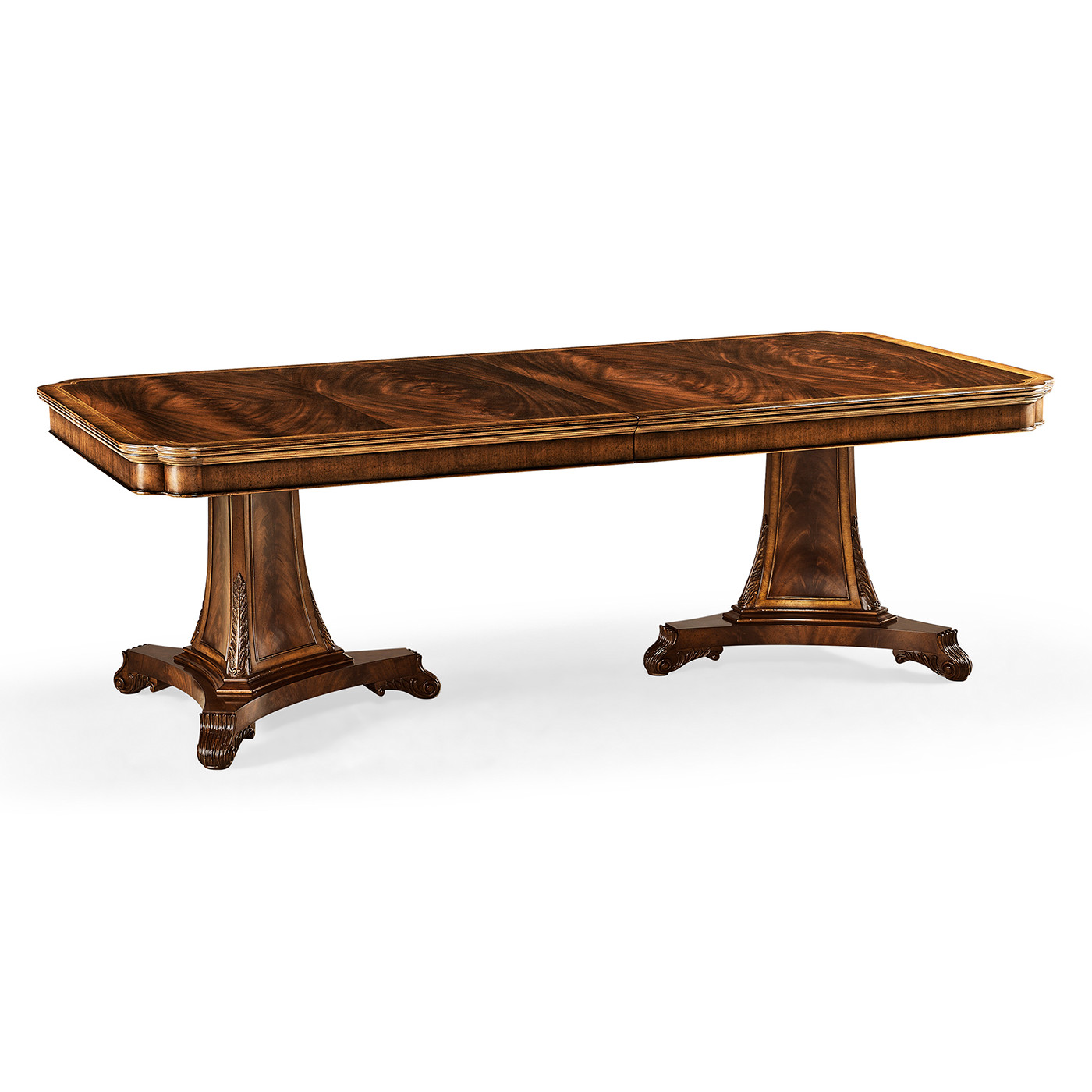 Curved Pedestal Extending Dining Table 92