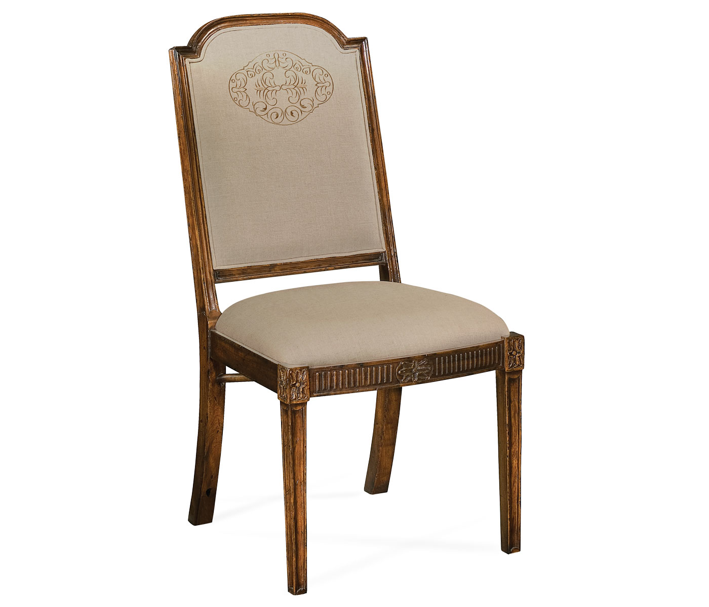 Windsor Side Chair with Gold Embroidery