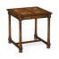 Walnut Square Oyster Parquet Side Table