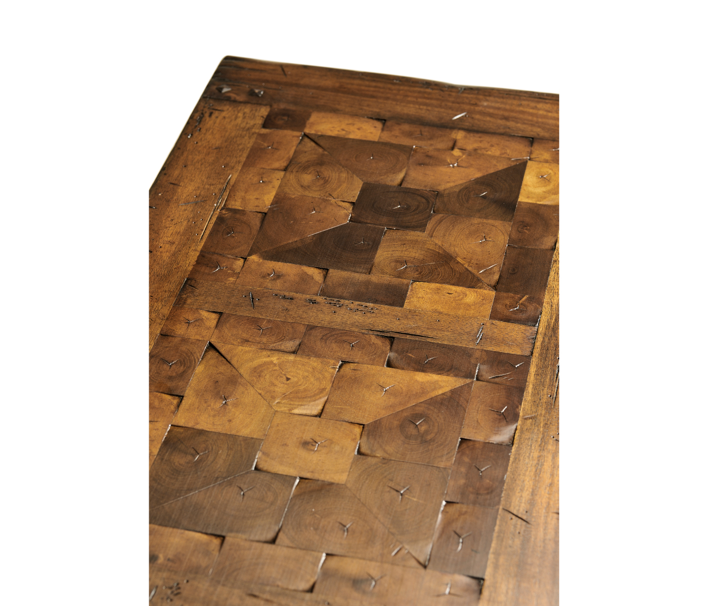 Walnut Oyster Parquet Console
