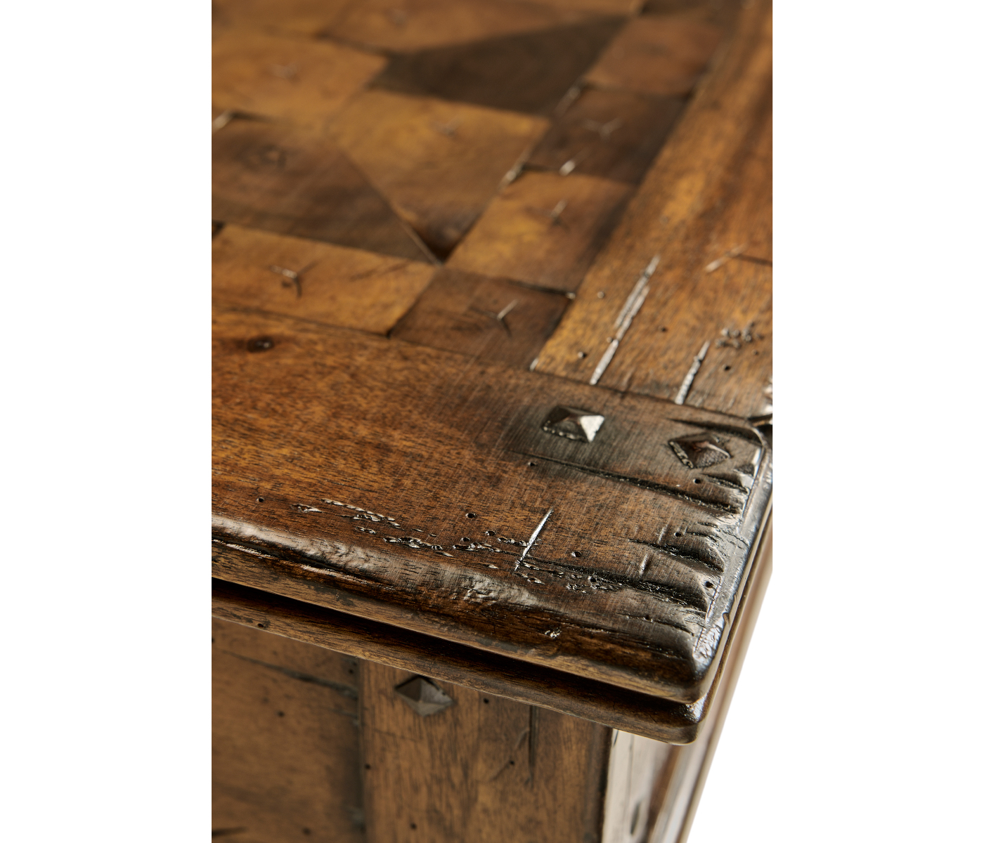 Walnut Oyster Parquet Console