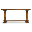 Large Figured Walnut Narrow Refectory Console