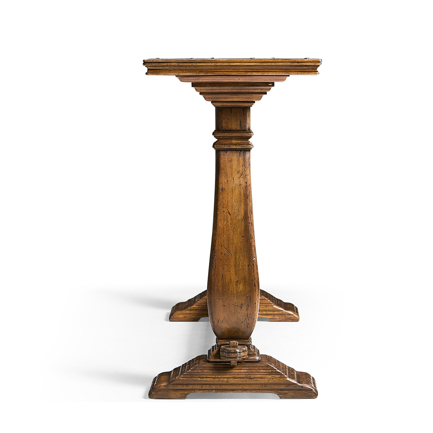Large Figured Walnut Narrow Refectory Console