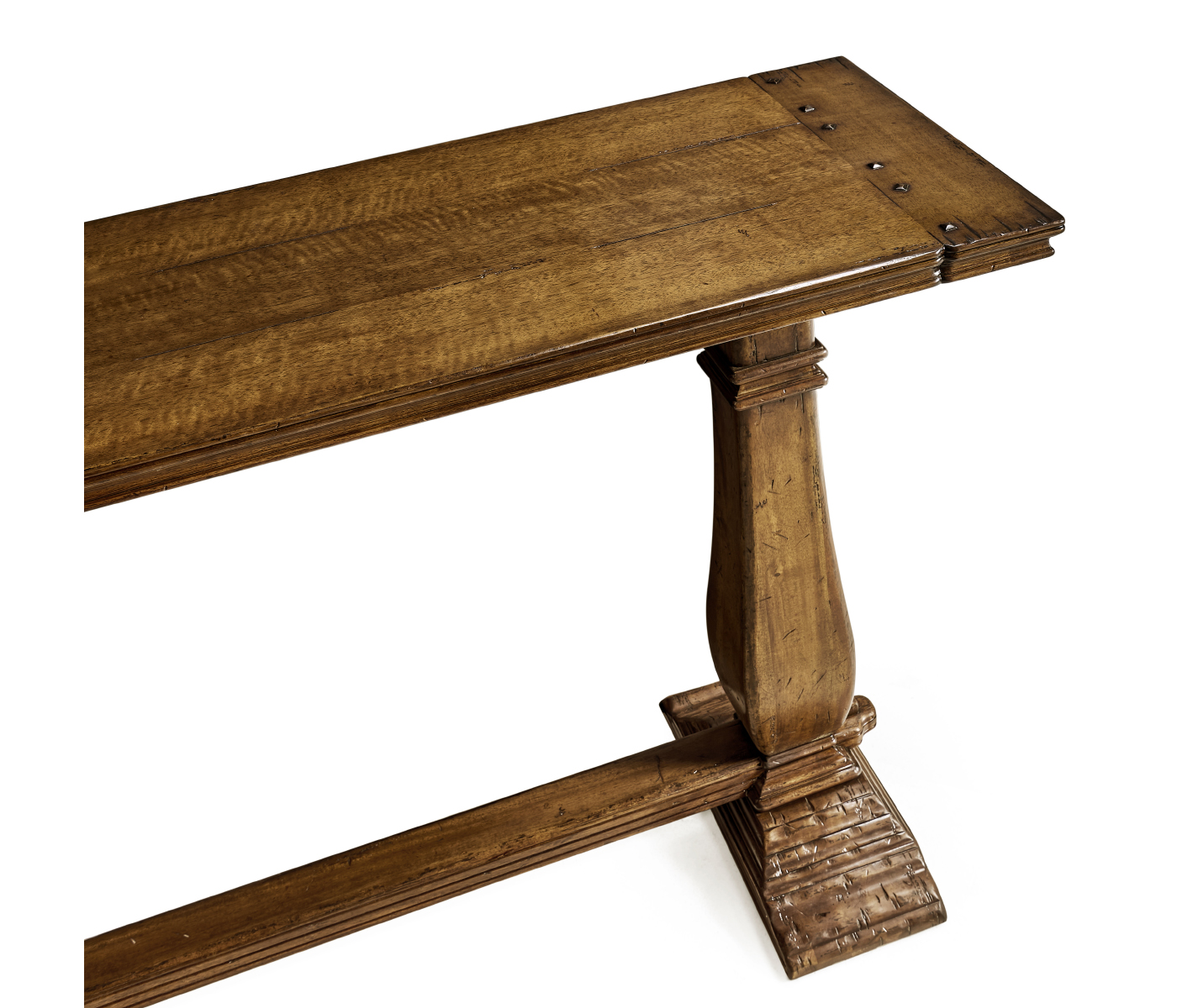 Large Figured Walnut Narrow Refectory Console