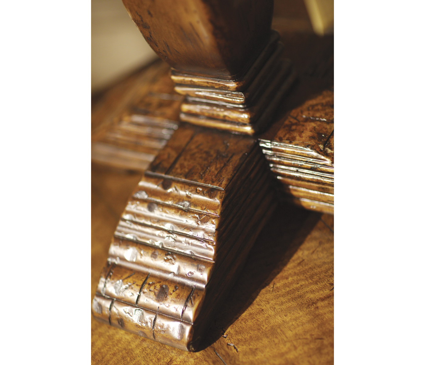 Walnut round side table with drawer