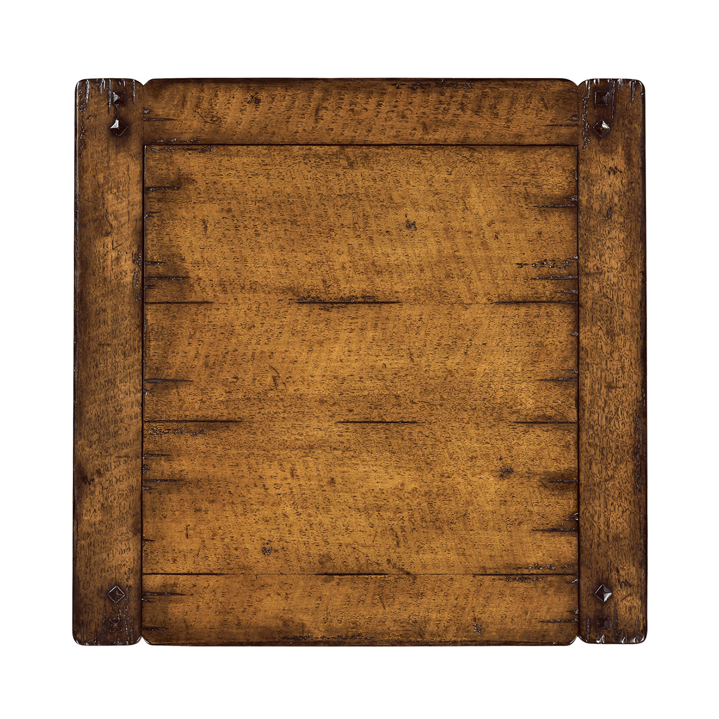 Walnut box on stand heavy distress