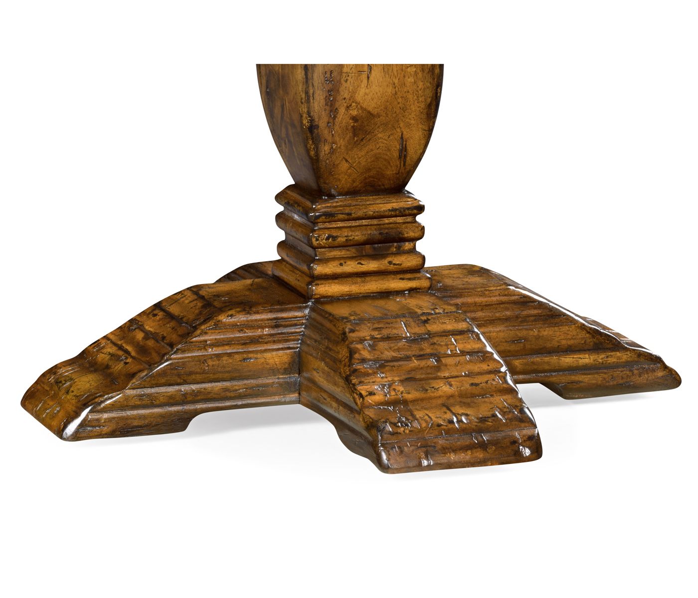 Walnut box on stand heavy distress