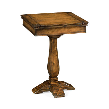 Walnut box on stand heavy distress