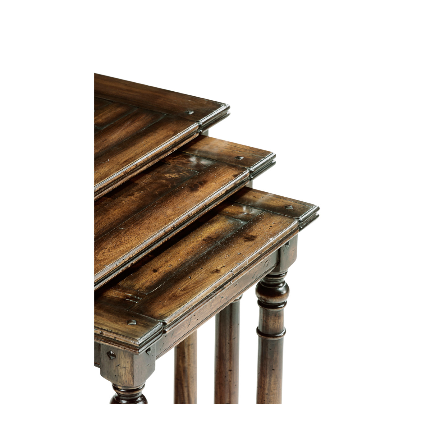 Nest of Three Golden Ale Tables