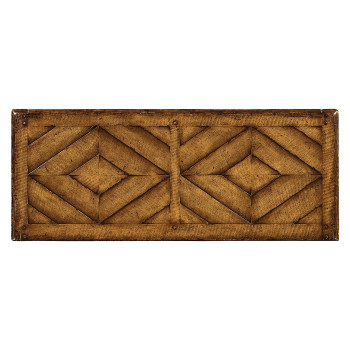 Figured walnut small console