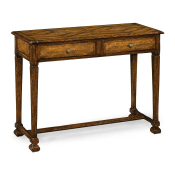 Figured walnut small console