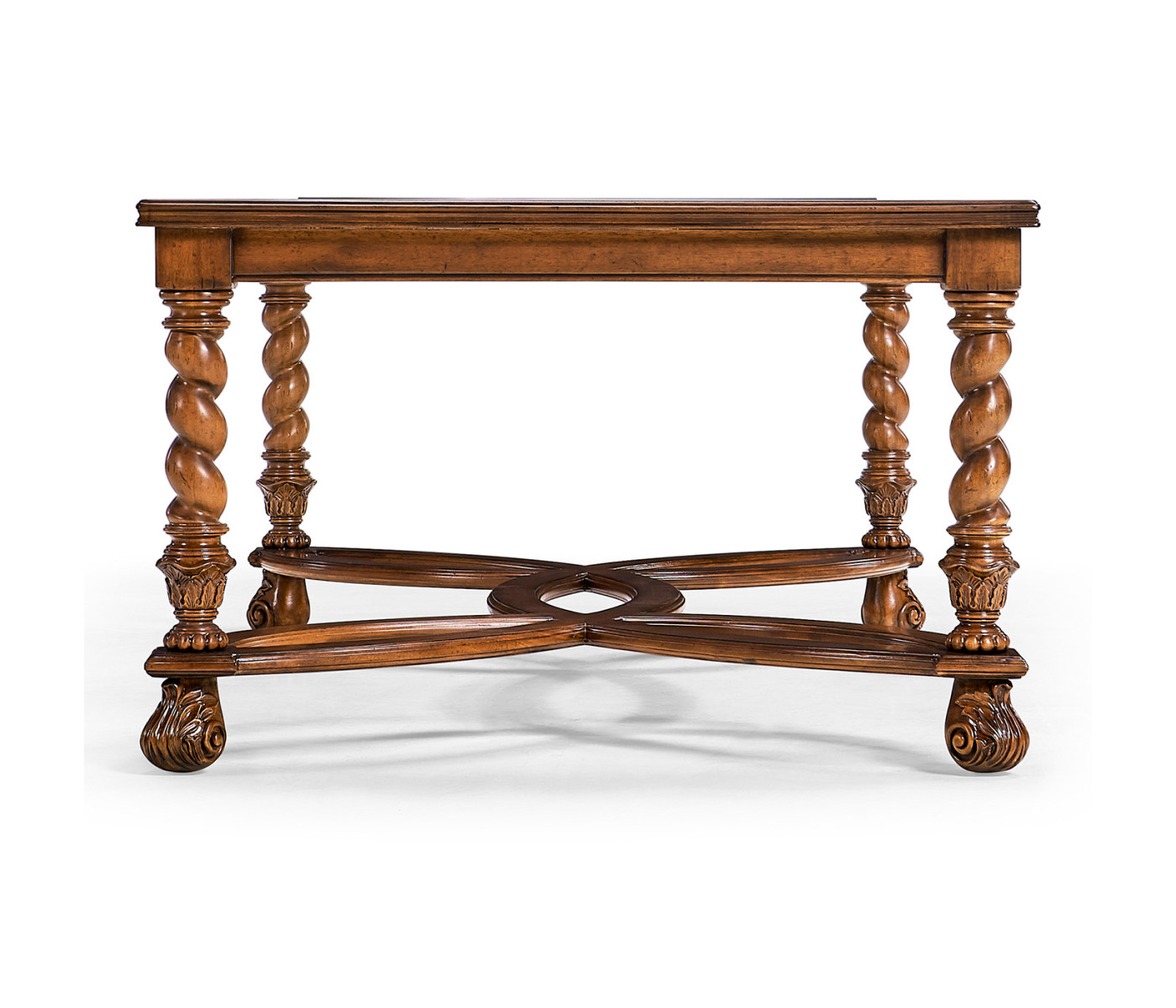 Rectangular oyster & églomisé coffee table