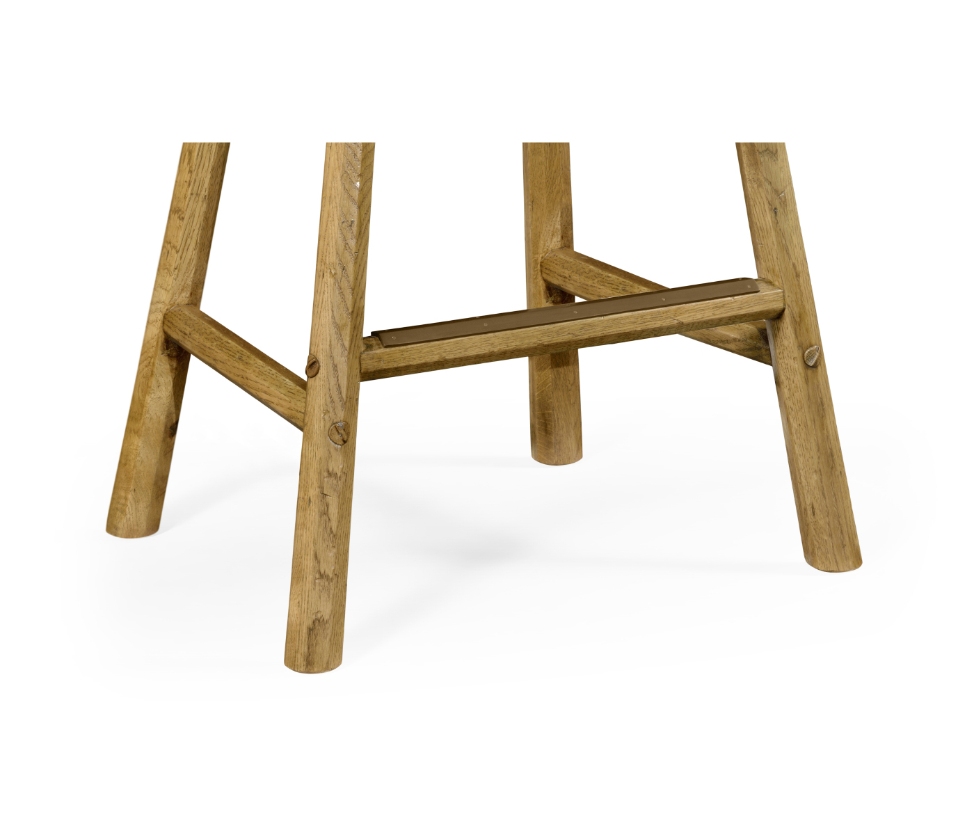 Rustic Natural Oak Arm Bar Stool