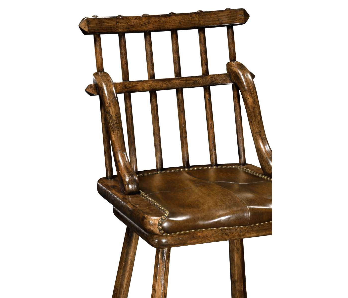 Rustic Dark Oak Side Bar Stool