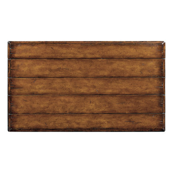 Planked walnut coffee table