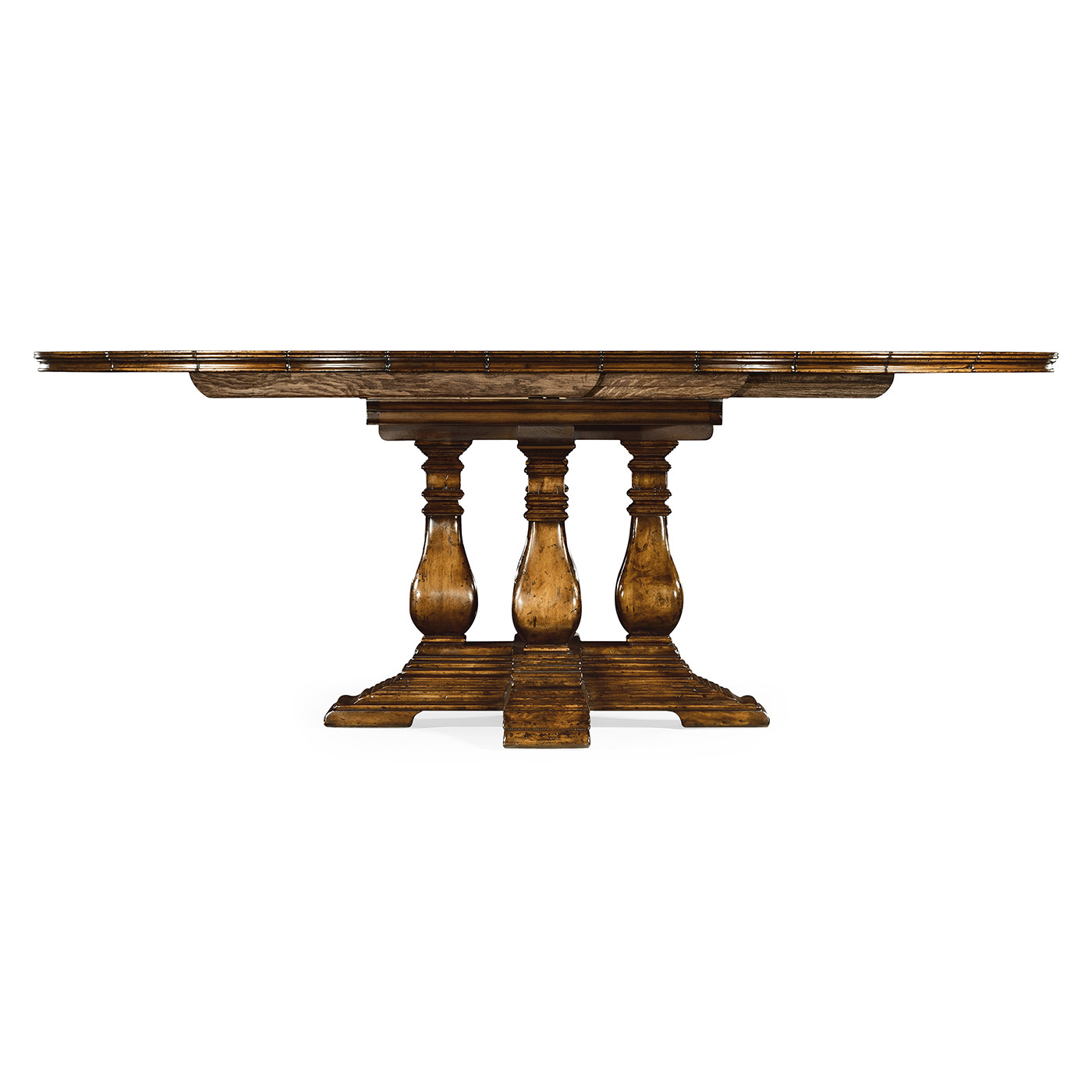 Country Walnut Round Extending Dining Table 48