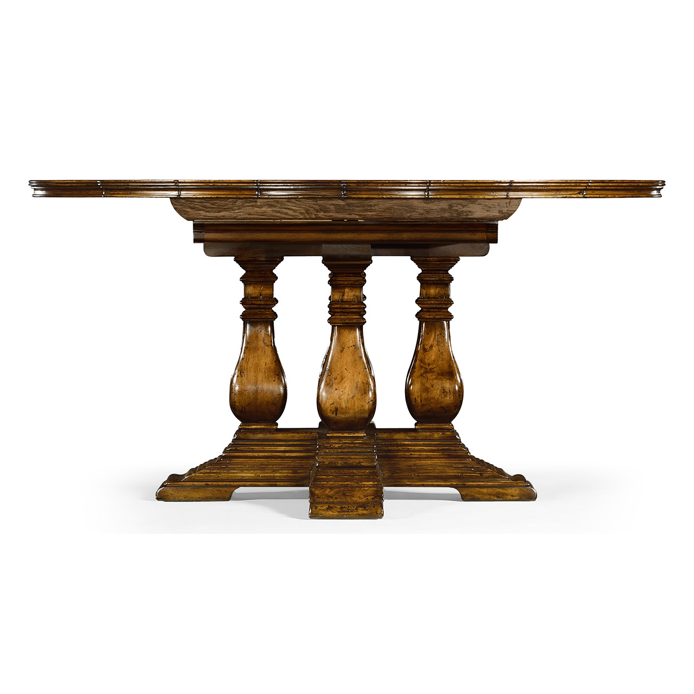 Country Walnut Round Extending Dining Table 60