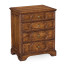 Tudor style walnut chest of four drawers