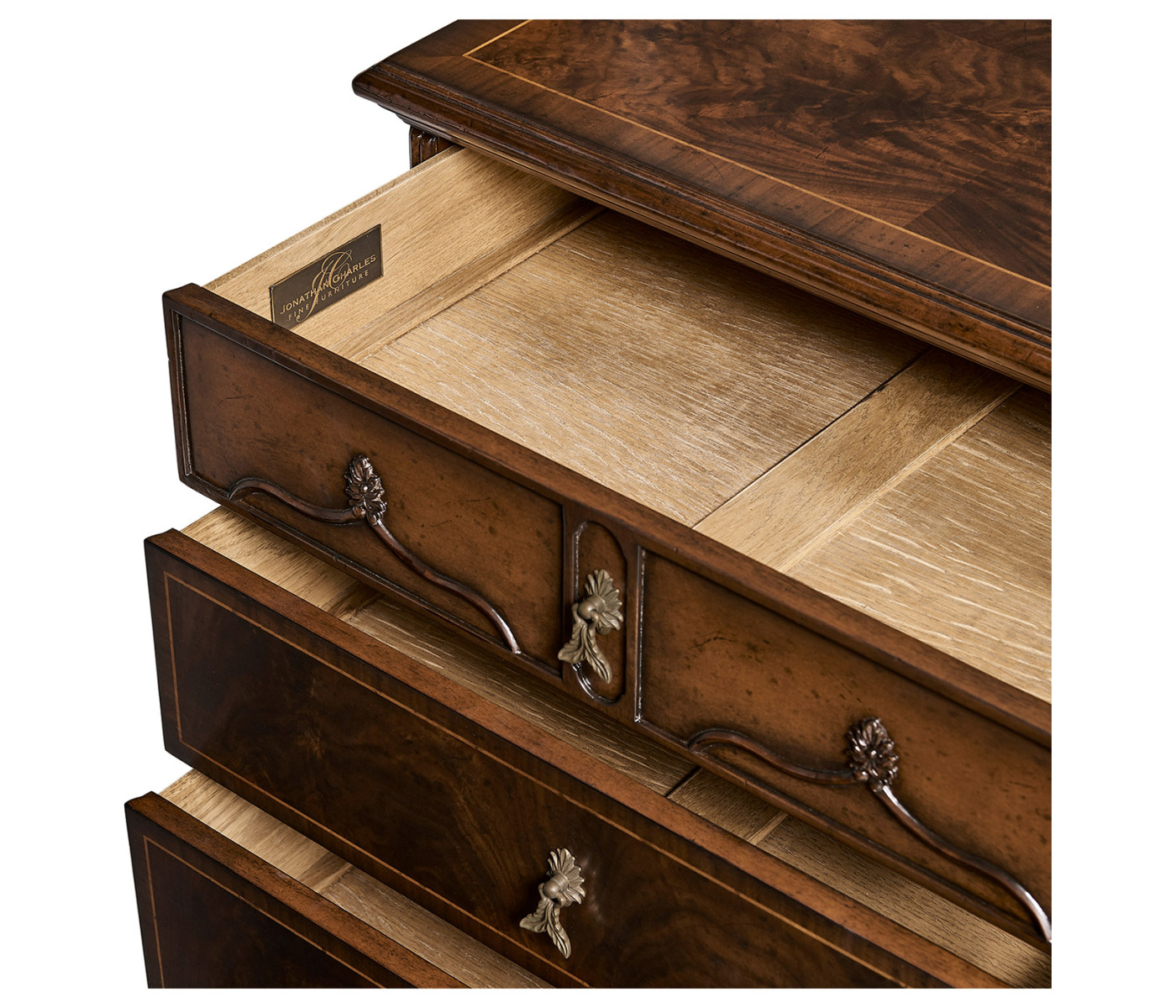 Small Chippendale Gothic Chest of Four Drawers