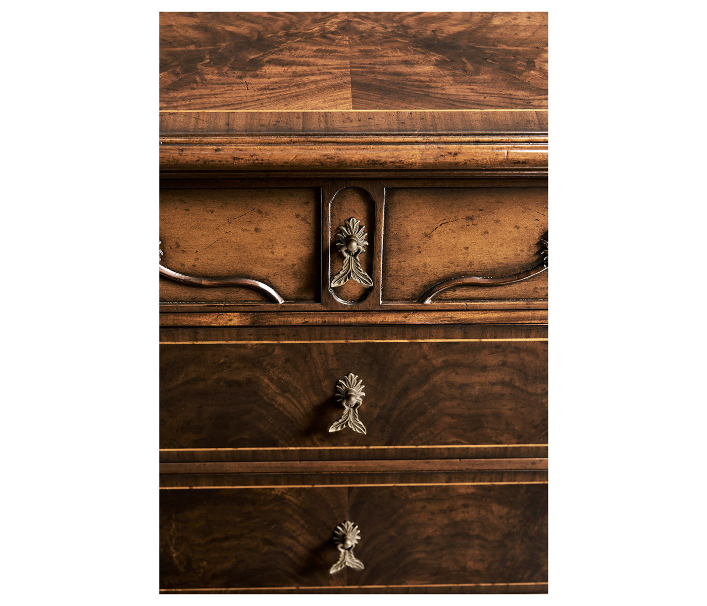 Small Chippendale Gothic Chest of Four Drawers