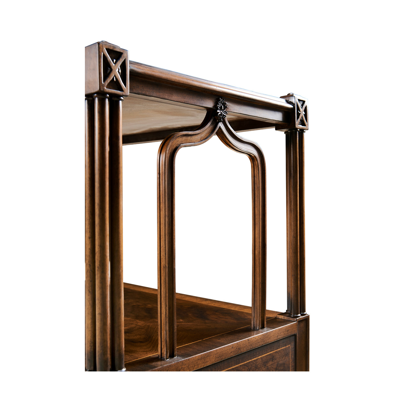 Crotch walnut side table