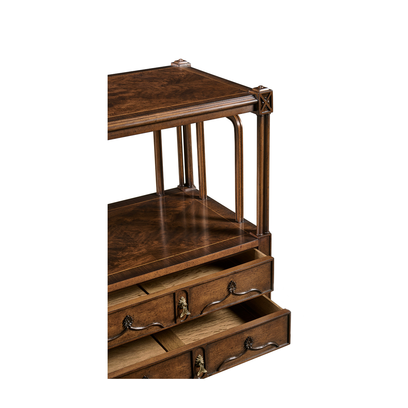 Crotch walnut side table