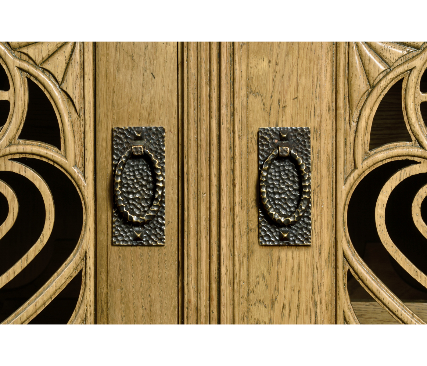 Gothic Natural Oak Wine Cabinet Small