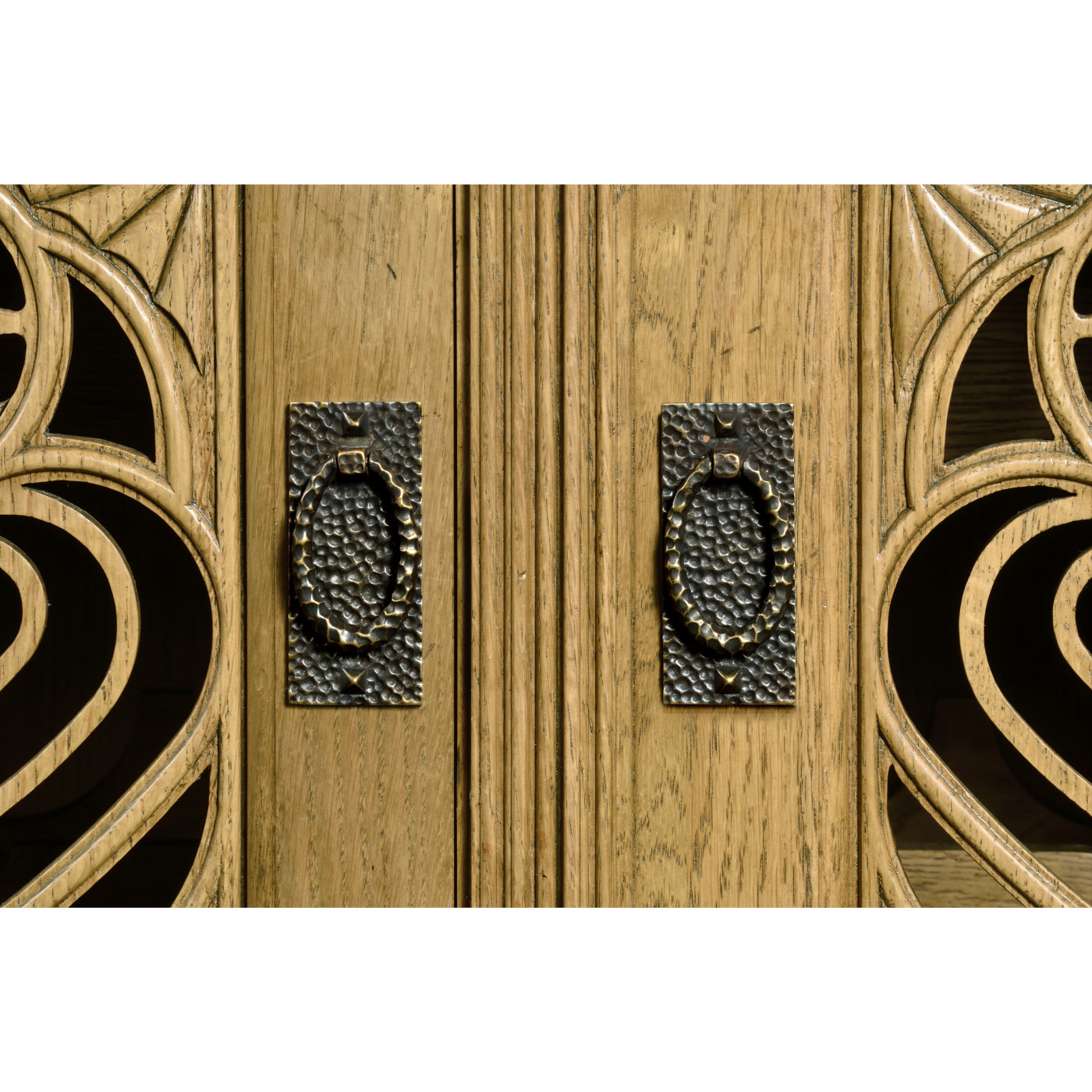 Gothic Natural Oak Wine Cabinet Small