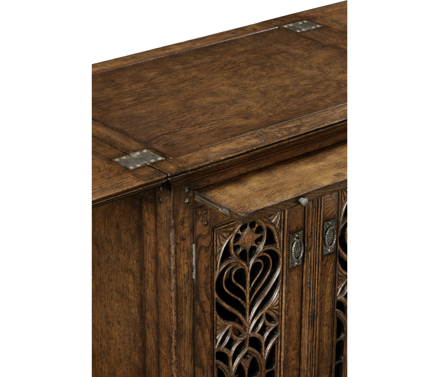 Gothic Dark Oak Wine Cabinet Small