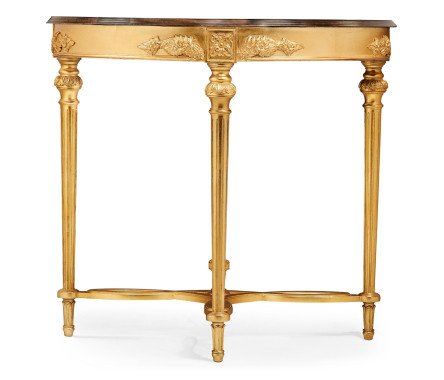 Napoleon III Gilded Demilune Console