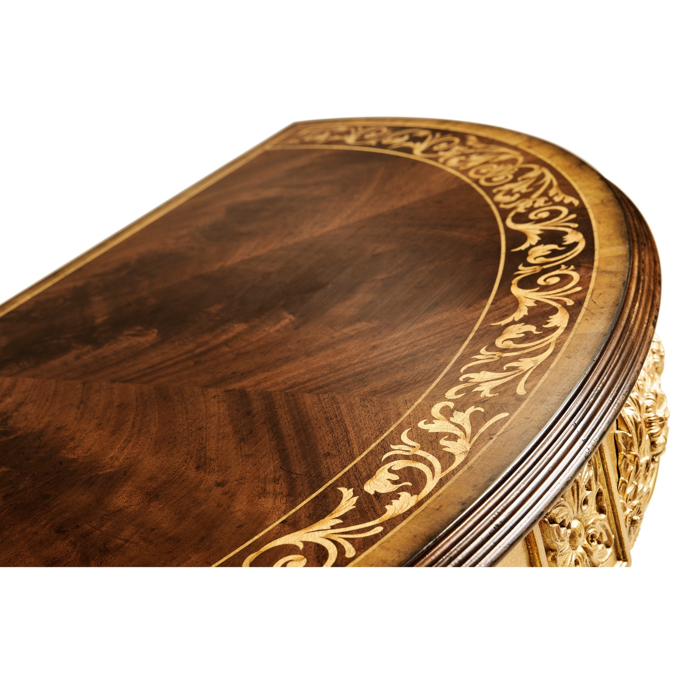 Napoleon III Gilded Demilune Console