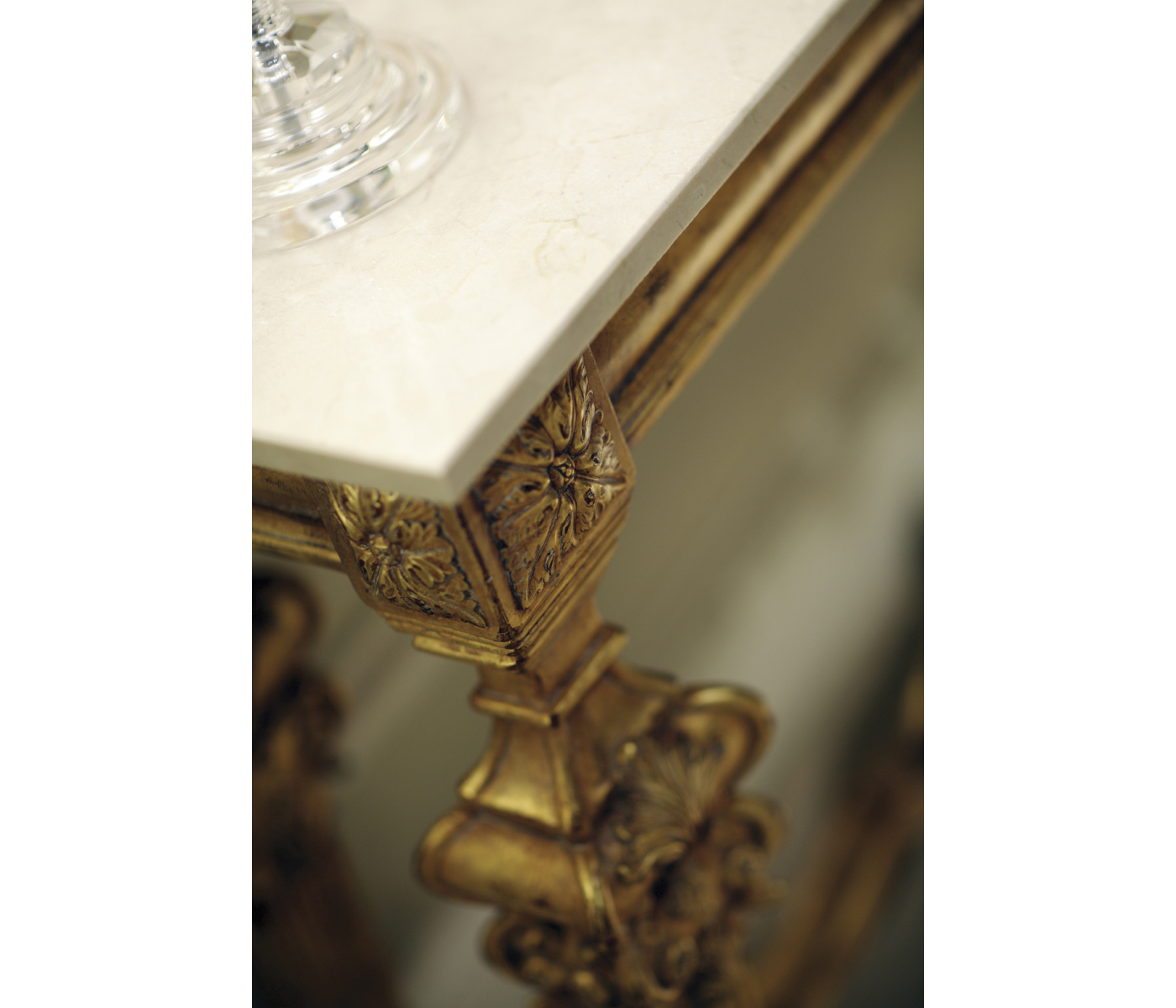 Marble Topped Baroque Gilded Console