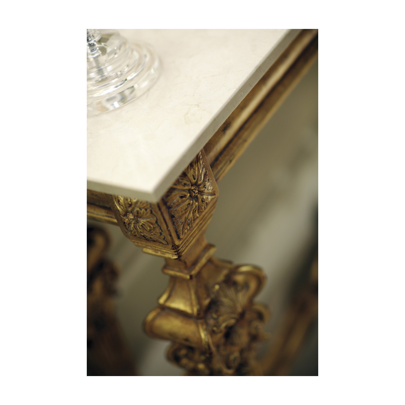 Marble Topped Baroque Gilded Console